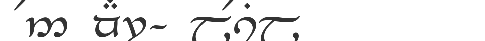 Tengwar-Elesil font preview