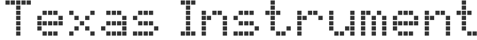 Texas Instruments TI-84 series PIXELLATED font preview
