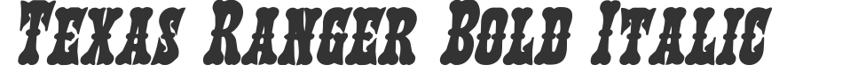 Texas Ranger Bold Italic font preview