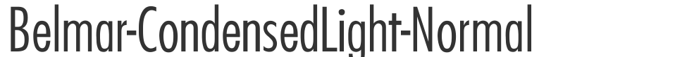 Belmar-CondensedLight-Normal font preview