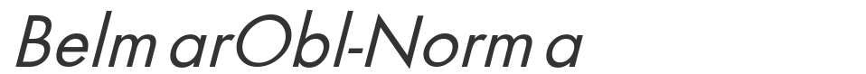 BelmarObl-Norma font preview