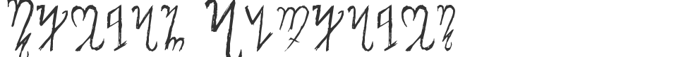 Theban Alphabet font preview