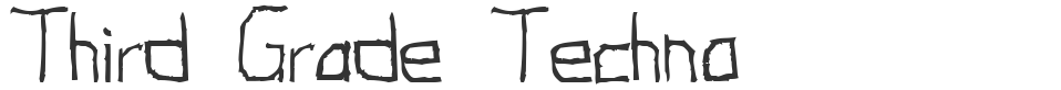 Third Grade Techno font preview