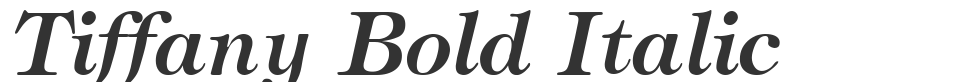 Tiffany Bold Italic font preview