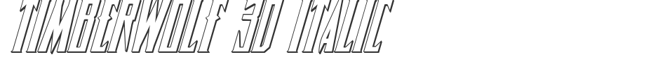 Timberwolf 3D Italic font preview