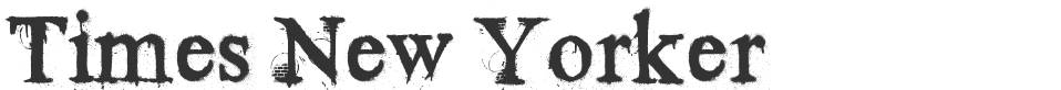 Times New Yorker font preview