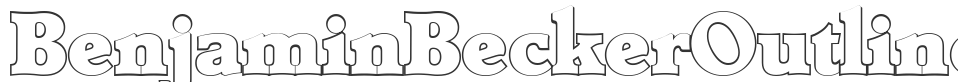 BenjaminBeckerOutline-Heavy font preview