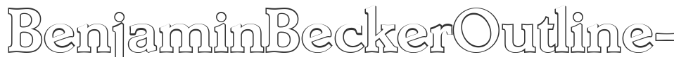 BenjaminBeckerOutline-Medium font preview