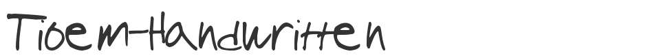 Tioem-Handwritten font preview