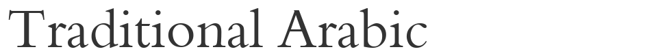Traditional Arabic font preview