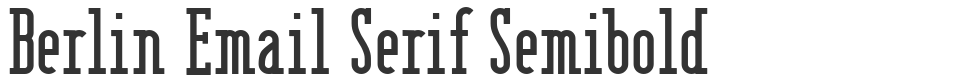 Berlin Email Serif Semibold font preview