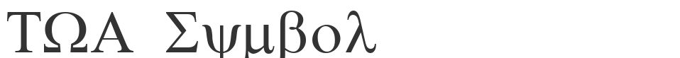 TWA Symbol font preview