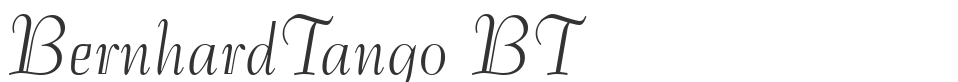 BernhardTango BT font preview