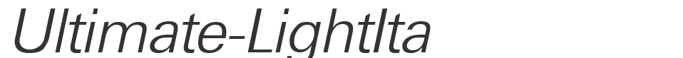 Ultimate-LightIta font preview