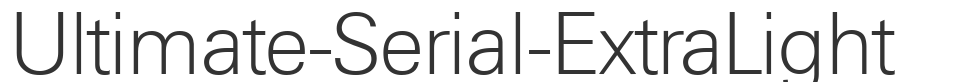 Ultimate-Serial-ExtraLight font preview