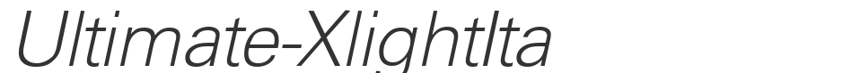 Ultimate-XlightIta font preview