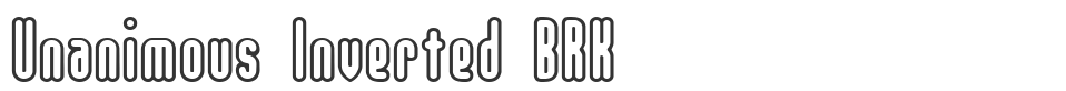 Unanimous Inverted BRK font preview