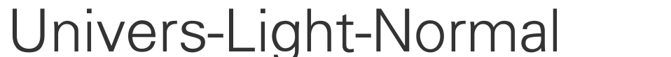 Univers-Light-Normal font preview