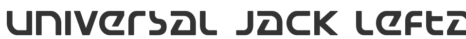 Universal Jack Leftalic font preview