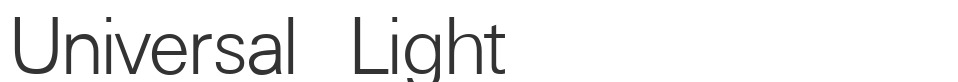 Universal Light font preview