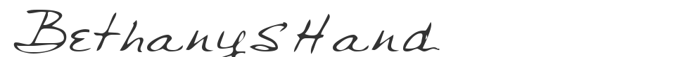 BethanysHand font preview