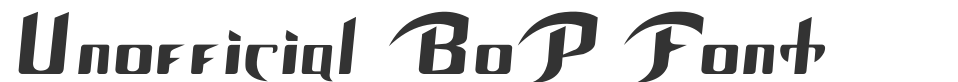 Unofficial BoP Font font preview