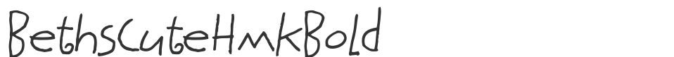 BethsCuteHmkBold font preview