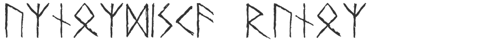 Urnordiska Runor font preview