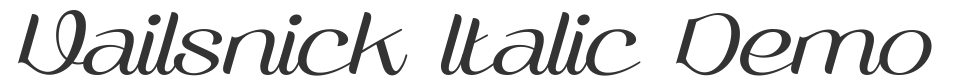 Vailsnick Italic Demo  font preview