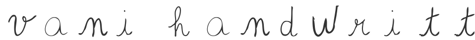 vani handwritten font preview