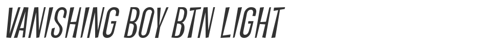 Vanishing Boy BTN Light font preview
