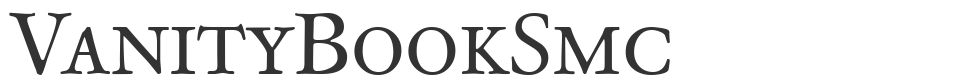 VanityBookSmc font preview