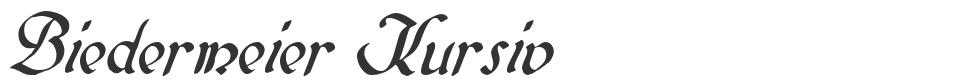 Biedermeier Kursiv font preview