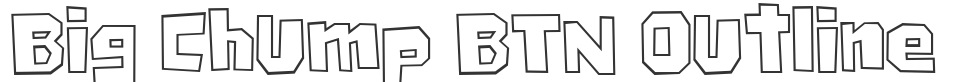 Big Chump BTN Outline font preview