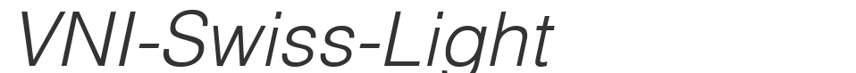 VNI-Swiss-Light font preview
