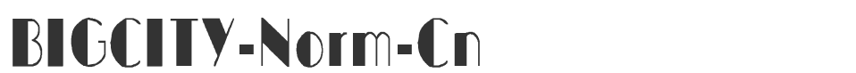 BIGCITY-Norm-Cn font preview