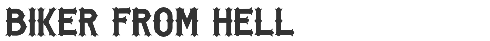 Biker from Hell font preview