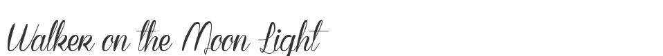 Walker on the Moon Light font preview