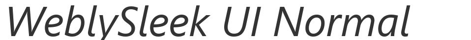 WeblySleek UI Normal font preview