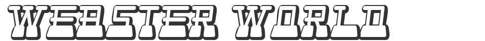 Webster World font preview