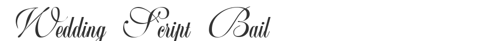 Wedding Script Bail font preview