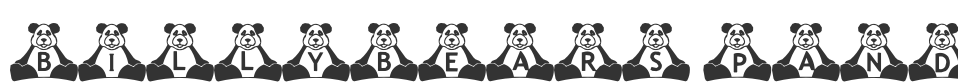 BillyBears Panda font preview
