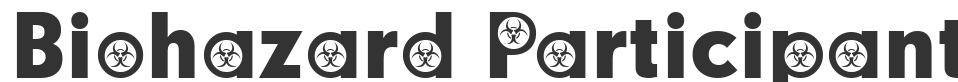 Biohazard Participants font preview