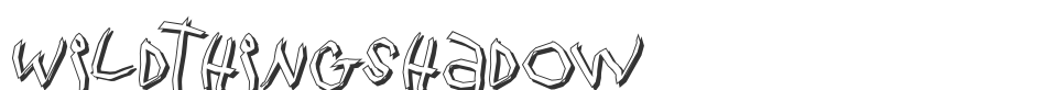 WildThingShadow font preview