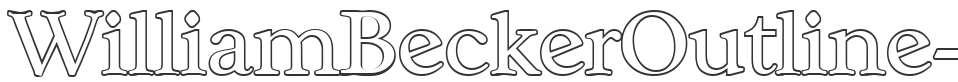 WilliamBeckerOutline-Light font preview