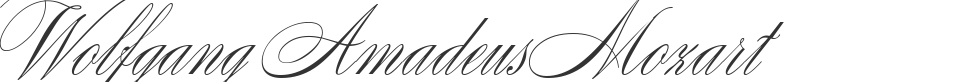 Wolfgang Amadeus Mozart font preview