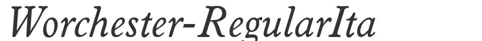 Worchester-RegularIta font preview