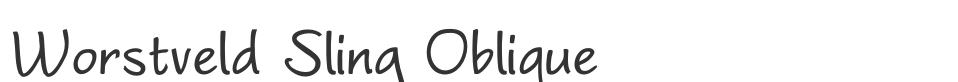 Worstveld Sling Oblique font preview