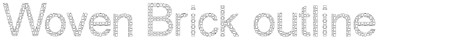 Woven Brick outline font preview