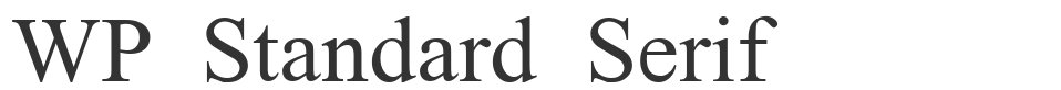 WP Standard Serif font preview